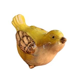Ceramic Bird with glaze. Fall colors - great decoration for the Holidays.